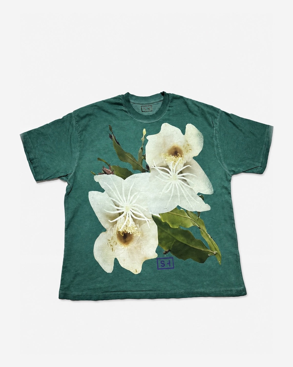 T-shirt Flores blancas