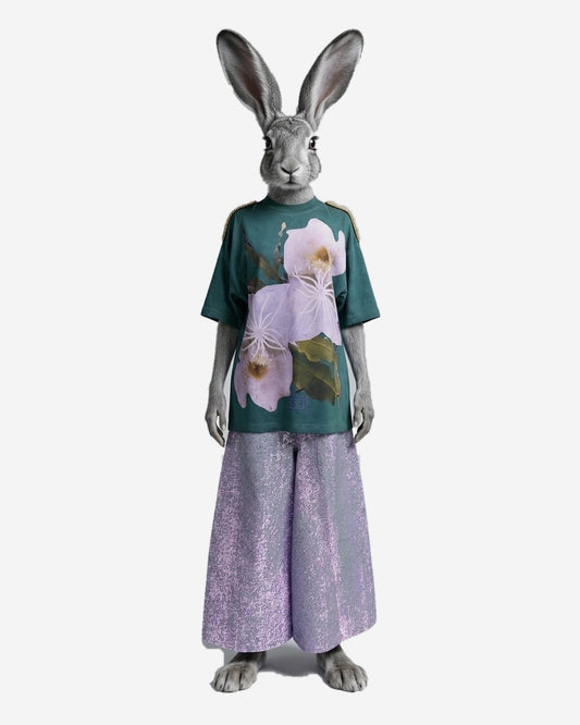 T-shirt Flores blancas